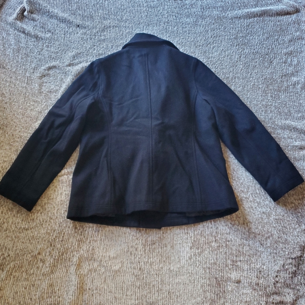 American Eagle Women's Dark Navy Pea Coat - Picture 2 of 5